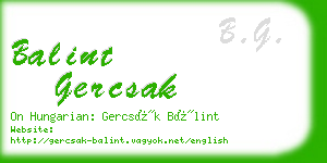 balint gercsak business card